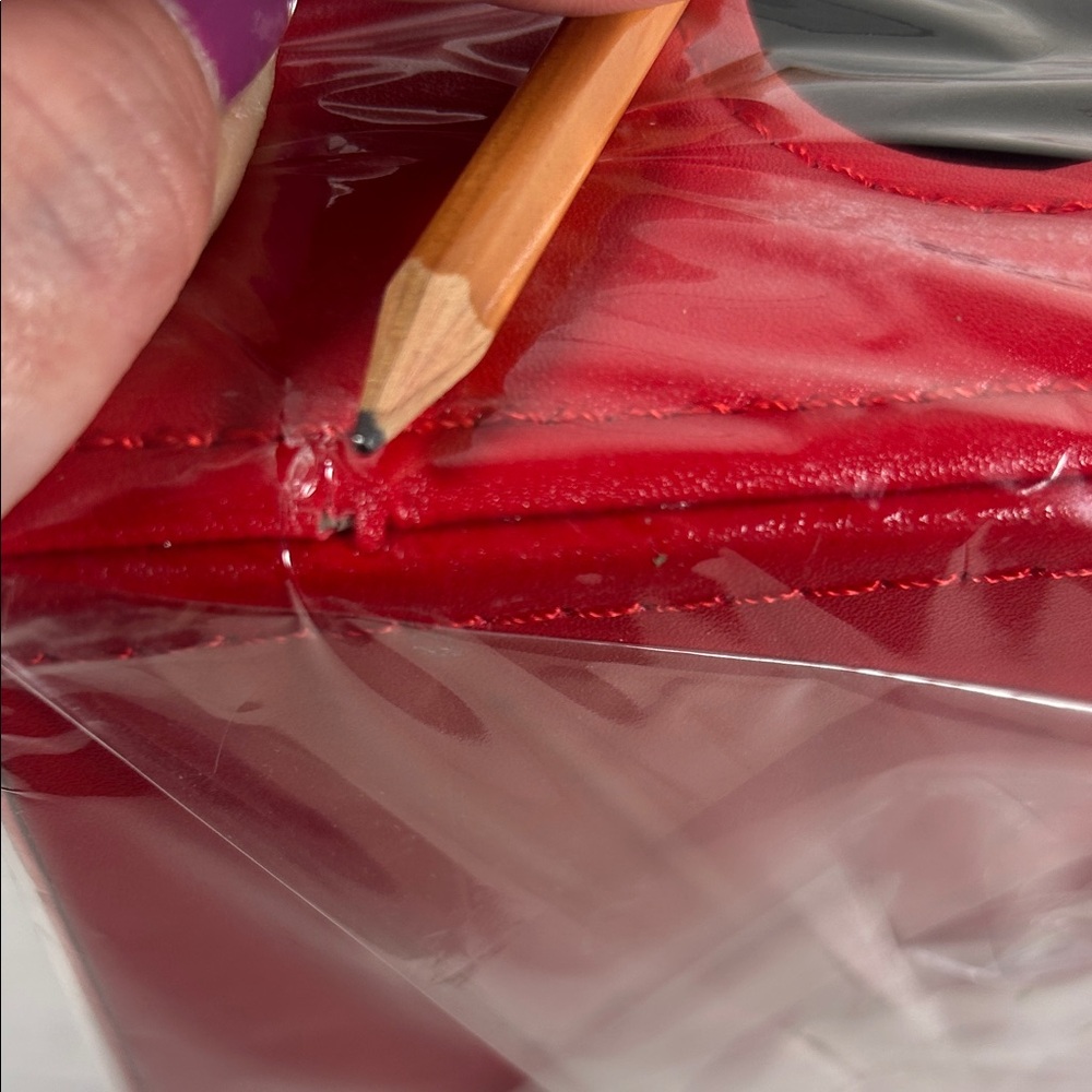 NWT Red Faux Leather Tissue box Multi Use Storage Box Magnetic Closure - Picture 14 of 15